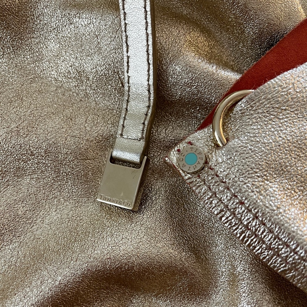 Tiffany & Co. Orange Suede Reversible Tote - Picture 16 of 16